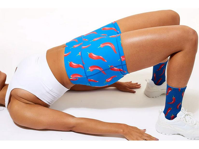 Strawberry Donut High-Waist Yoga Shorts - Women's Printed Fitness & Sportswear.