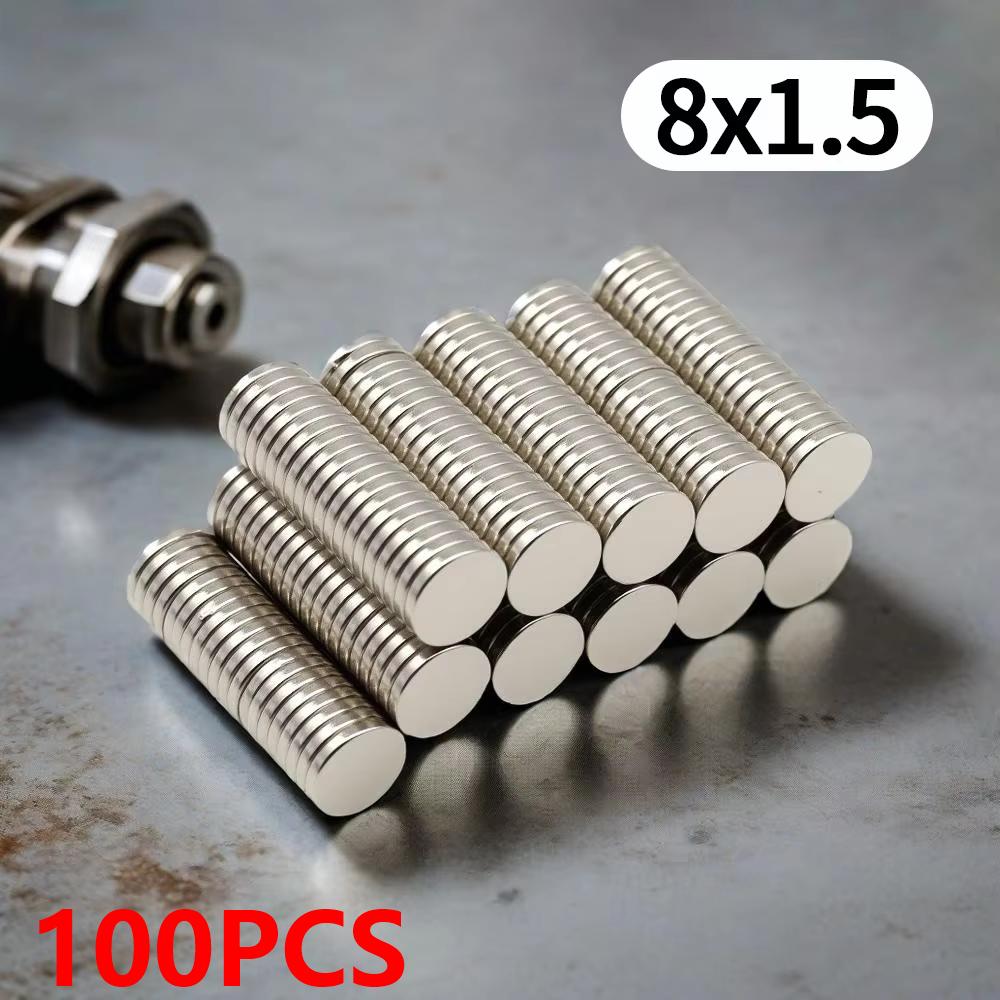 8X1.5MM imans Round Refrigerator magnets for Office Whiteboard Suitable Tools Home Workplace, Etc 8*1.5