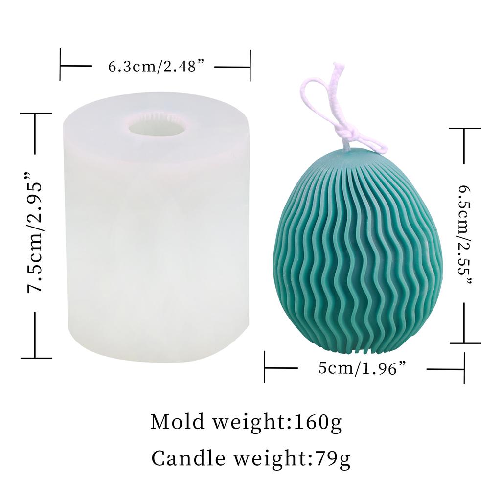 3D Easter Egg Silicone Mold Candle Making Chocolate Food Candy Cake Molds Form Mould Candles Business Round Flowers Easter Theme