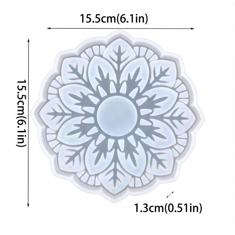 Gypsum Candlestick Silicone Mold Candle Base Mould Sunflower Candle Holder Molds Ornaments Home Decorations Mould