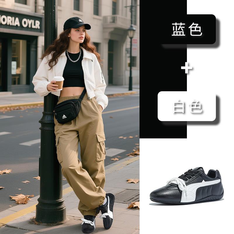 Inner height increase 3cm Wula grass pigskin insole German training shoes women's 2025 autumn new leather versatile Forrest Gump women's shoes