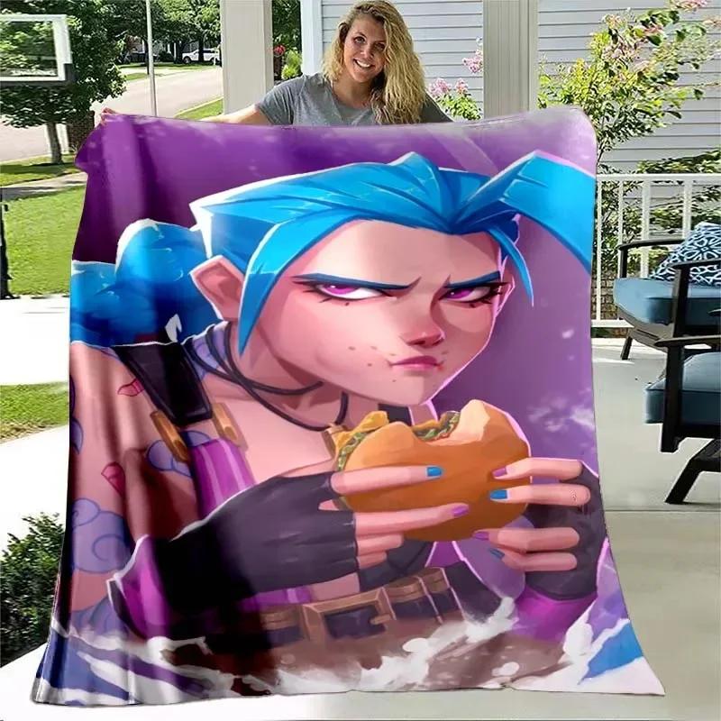 Jinx Arcane: League of Legends Cooling Blanket Lightweight Comfortable Soft Breathable Ultra Warm Blanket Bedding Travel Bedding