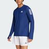 adidas Casual Crew Neck Long-Sleeve Running T-Shirt for Men, Dark Blue