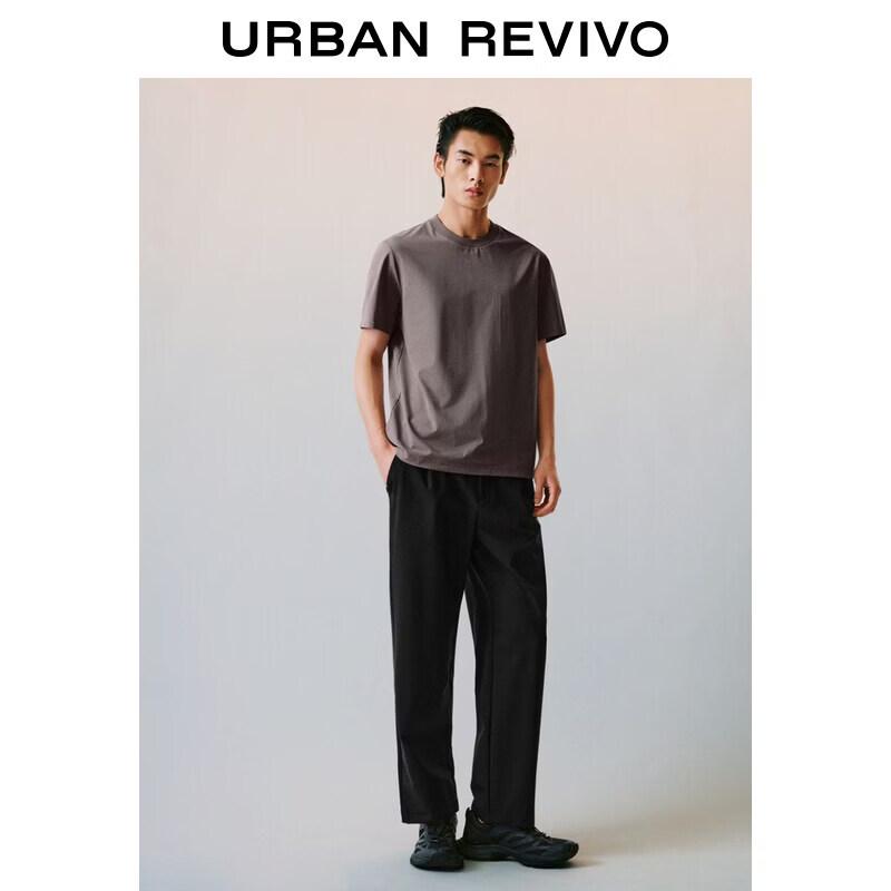 UR 2026 Autumn Men s Functional Casual Line-Pattern T-Shirt L