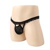 Men'S Sexy Low Rise T-Back Thong G-String Hollow Out Bulge Pouch Panties Lace Trim Belt Sissy Lingerie Naughty Male Nightwear