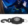 Black Retractable Keychain Telescopic Carabiner Holder AntiLost Diving Hook Key Ring