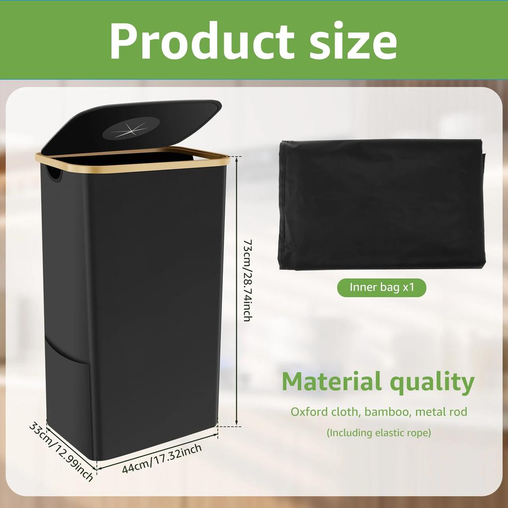 105L Trash Can Kitchen Household Recycling Bin Foldable Oxford Cloth Large Capacity Collecting Bottle Portable Recycling