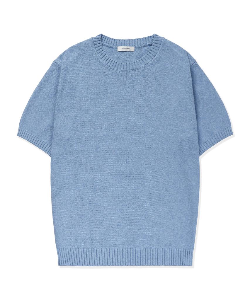 MANNERGRAM Upw Washable Cotton Round Short Sleeve Knit - 4 Colors