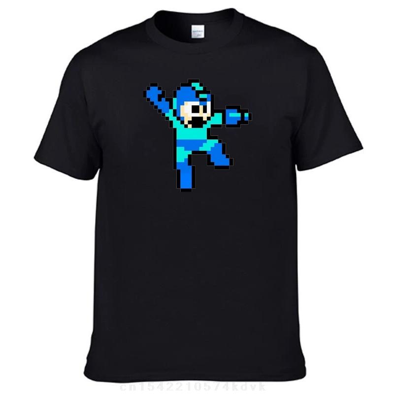 Megaman jump n shoot - Black T-Shirt aesthetic clothes graphics t shirt heavyweight t shirts sweat shirts men clothings S разноцветный