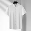 Dibinzhe Men's Plus Size Solid Short Sleeve Shirt