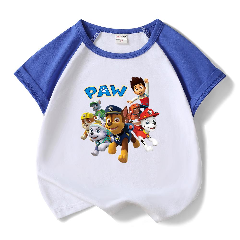 Paw Patrol Summer 2022 Kids' Two-Piece Set: Trendy Short Sleeve T-shirt & Shorts for Boys and Girls
