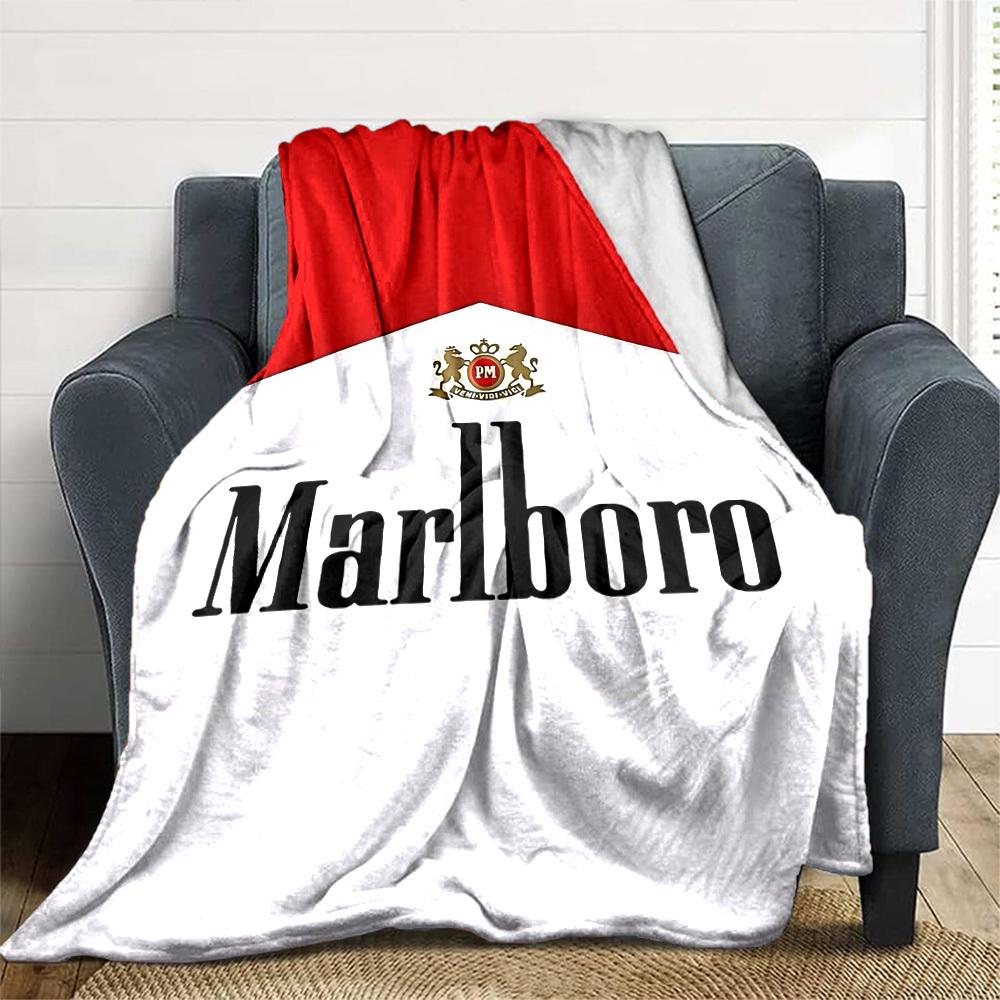 1pc Marlboro PM Soft Flannel All Season Throw for Home, Office, Outdoor UseDurable Comfort Soft Warm Throw for Home, Travel All Season