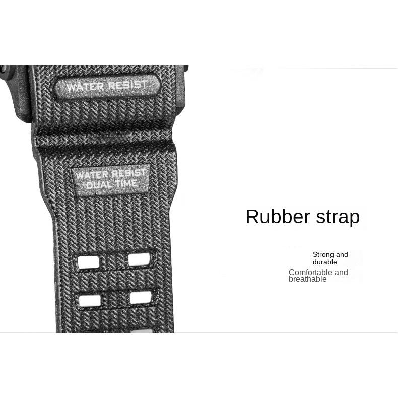 Ceas multifuncțional pentru bărbați SMAEL Tactical Ceas electronic digital, rezistent la apă, care strălucește în întuneric