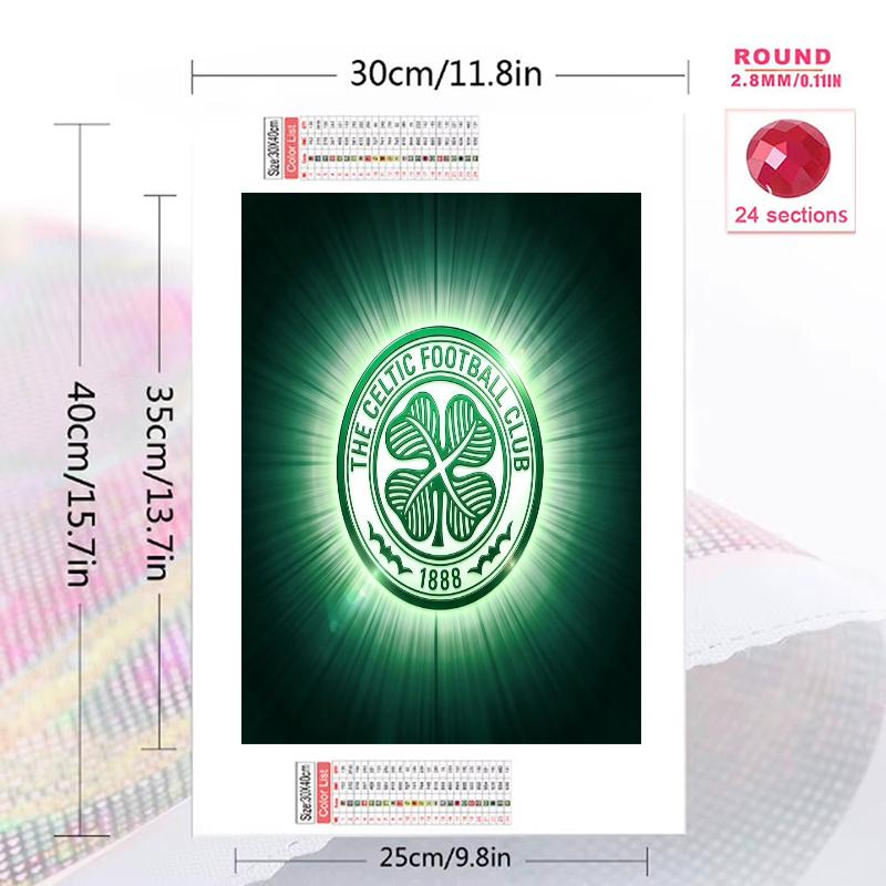 Celtic F.C 100% Round Full Drill 5D DIY Diamond Painting Embroidery Cross Stitch Rhinestone Décor