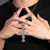Retro Catholic St. Benedict Exorcist Cross Tag Pendant Key Chains DIY Charms for Jewelry Crafts Making.