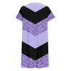 Robes grande taille pour femmes, col en V, manches courtes, tunique d'été décontractée avec poche