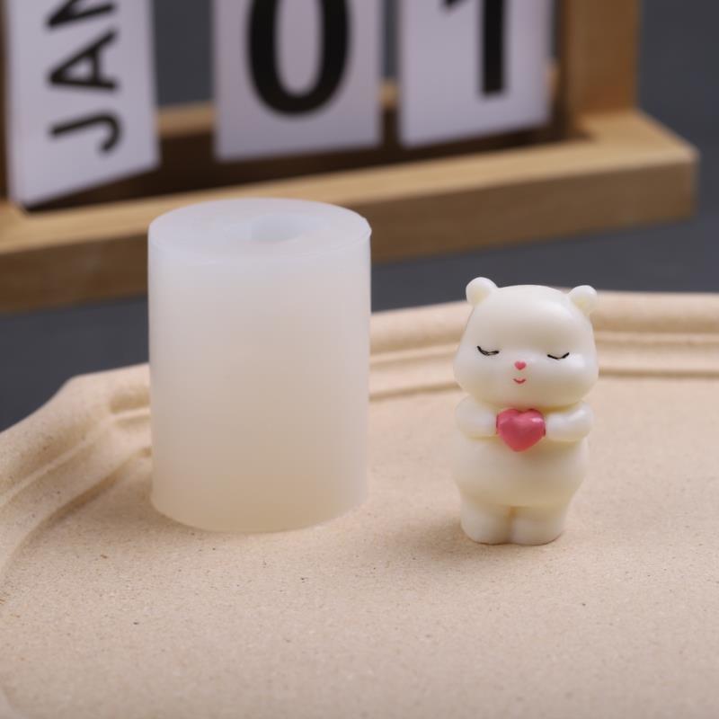 Cute Bear Silicone Mold Mini Bear Mold Candle Making Candle Aromatherapy Mold