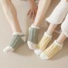3Pairs Patchwork Floor Plush Socks Winter Warm Boat Socks Women Coral Fleece Socks  For Female Men