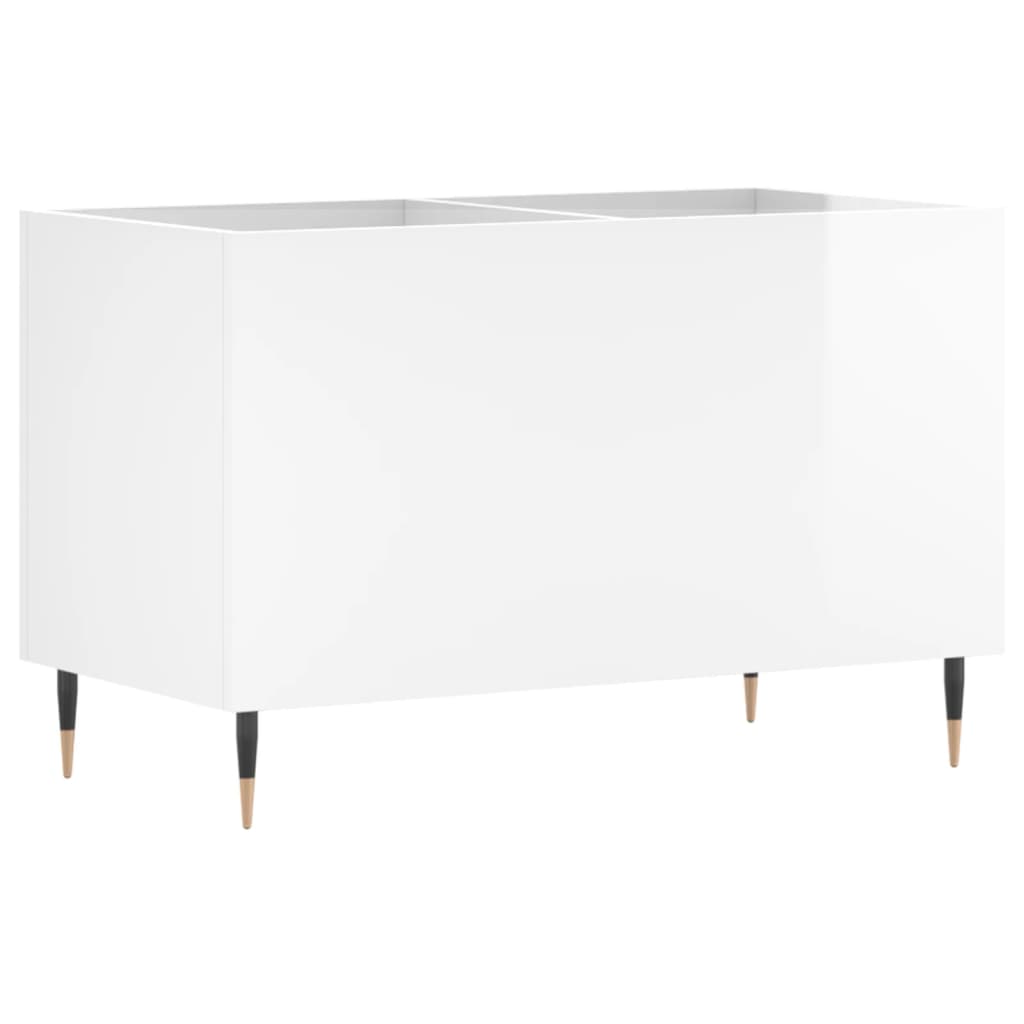 Vinyl Record Cabinet High Gloss White 74.5 x 38 x 48 cm Engineered Wood