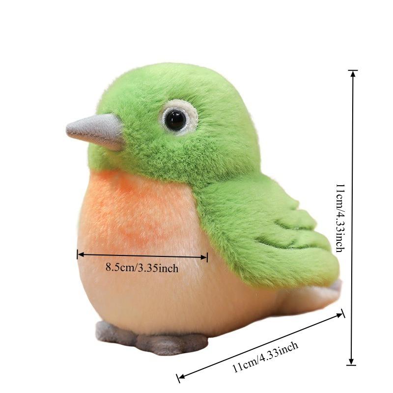 Nová Roztomilá Pípající Ptáček Plyšová Hračka Měkké Kawaii Simulovaná Zvířátka Plněná Panenka Dekorace na Stůl Kreativní Dětská Hračka Domácí Ozdoba