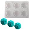 6 Cavity Heart Shaped Ball Mousse Silicone Molds Heart Shaped Chocolate Cake Dessert Molds French Pastry Baking Molds