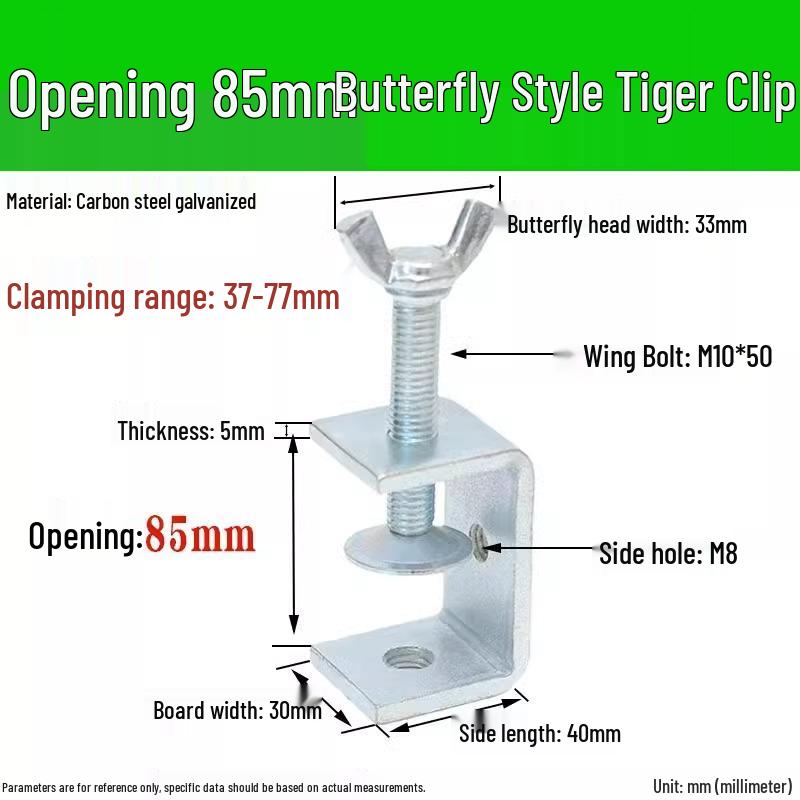 304 Stainless Steel U-Clamp Tiger Clamp with Hand-Tightened Eyebolt