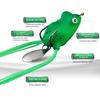 5Pcs Frog Soft Fishing Lures with Double Hooks Soft Ray Frog Swimbait Frog Spoon Fishing Baits for Bass Fishing