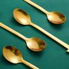 4Pcs Christmas Gift Elk Christmas Tree Dessert Spoon Cutlery Spoon Set Fruit Coffee Spoon Cutlery Wed Christmas Gift