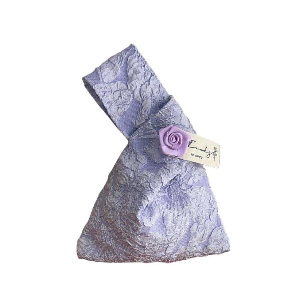 

Printing Chinese Style Handbag Flower Pendant Small Item Pouch Sweet Wedding Candy Bag Girls StyleA Purple