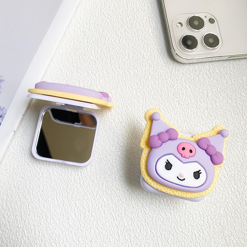 

Mobile Phone Mirror Sticker Portable Makeup Desktop Holder Stable Adhesive Stretchable Cartoon Cute Touch Up