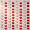 2m 6.5ft Heart String Stereoscopic Romantic Valentines Day Decoration Reusable Paper Love Heart Hanging Curtain Birthday Party