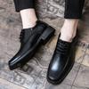 Dress business size 48 leather shoes men's square head hot sale high-grade professional with suit leather shoes wedding men's shoes