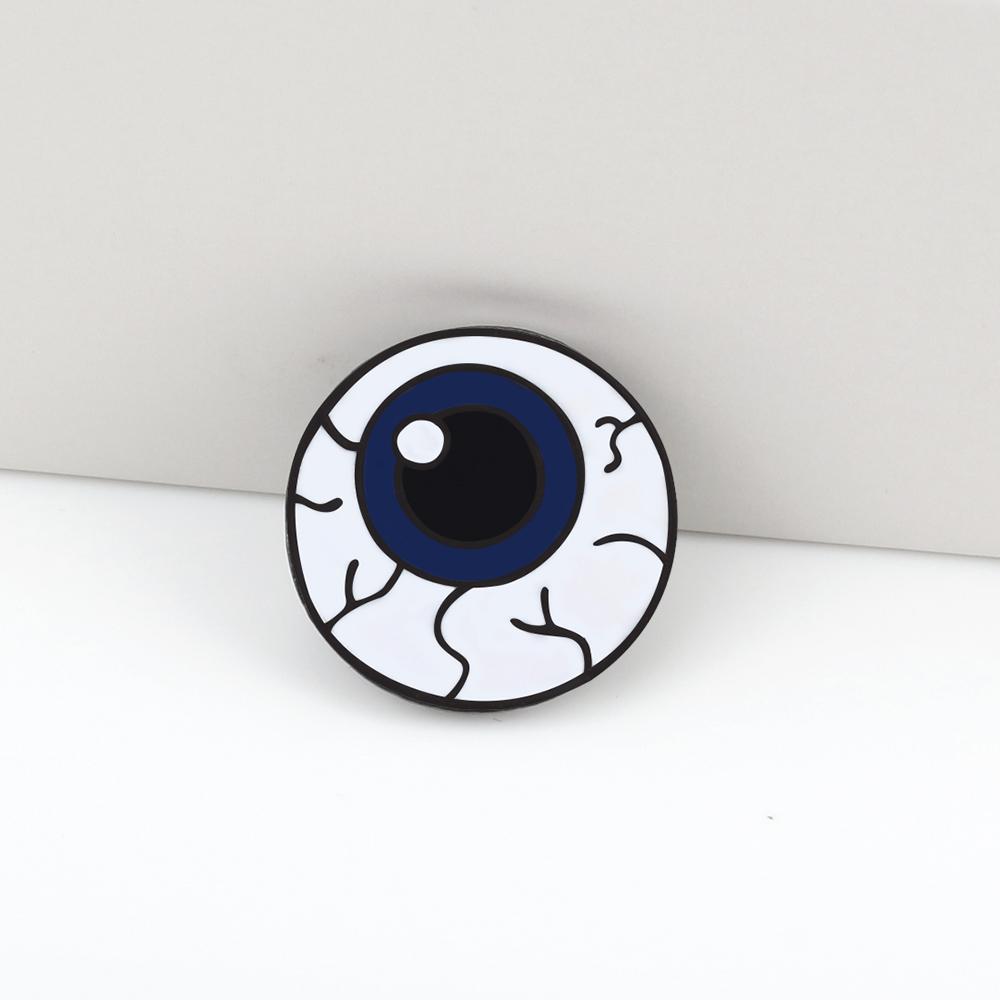 

Classic Blue Eyes Enamel Pin Punk Gothic Organ Brooches Art Ancient Egyptian Eye Badge Lapel Backpack Jewelry Gift for Women Men
