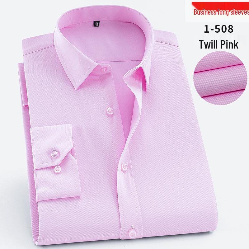 Herren Frühling Weiße Hemden - Lang-/Kurzarm, Gesticktes Logo, Professionelle Geschäftskleidung, 40% Baumwolle Einfarbig Arbeitskleidung