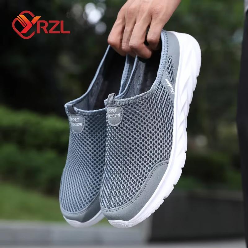 YRZL Men Half Slippers Man Shoes Anti Slip Sneakers Casual Shoes for Man Lightweight Male Flat Slipper Mens Beach Sandals Summer