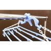 NK Bath Towel Hanger, Holds 5 Towels (Includes 10 Towel Clips), Light Blue