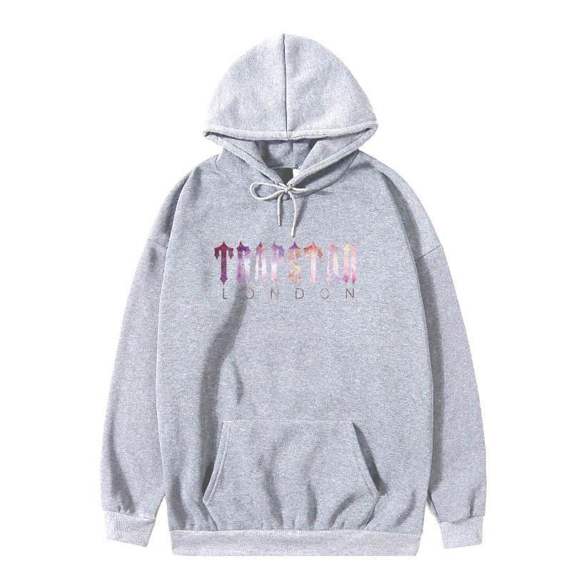Cross-border Trapstar Alphabet Casual Street Youth Cotton Red and Black Printed Fleece Sweatshirt Sweatpants
