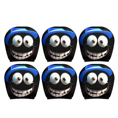 Verspieltes Cartoon-Design Auto-Kopfstützenbezüge Lustige Cartoon-Augen Weiche Polyester-Dekoration Universell für die meisten Fahrzeuge