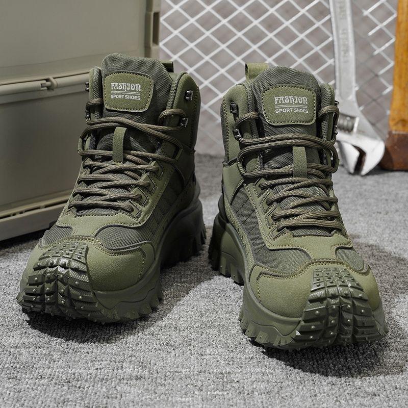 Spring and Autumn Martin Boots Men's Non-slip and Wear-resistant Hiking Thick-soled Large Size 48 Mountaineering Boots Versatile Casual Retro Boots