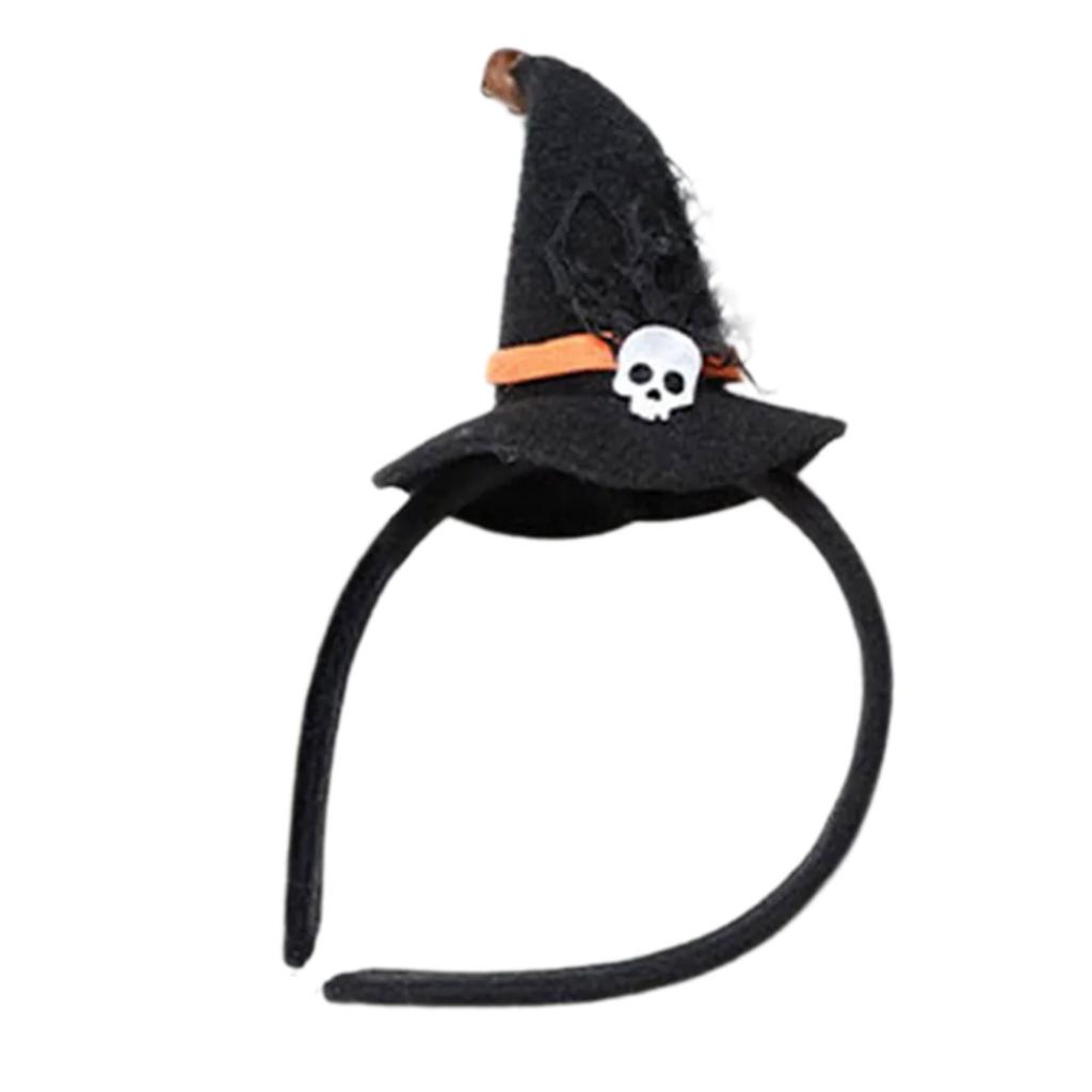 Halloween Witch Hat Hair Hoops Festive Headwear Cosplay Headpieces Party Costume Headband For Kids And Ladies