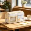 Clear Window Pencil Bag Transparent Window Pencil Pouch Aesthetic Stationery Bag  School