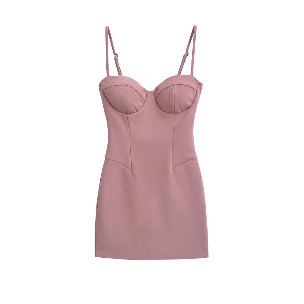 Elegant Thai Strapless Bandeau Dress: Women's Sexy Fishbone Corset Bodycon Gown with Hip-hugging Short Skirt for Spring/Summer