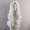 Mid-length Long Curly Hair European American Halloween Character Dress Up White Cos Wig Chemical Fiber Headgear