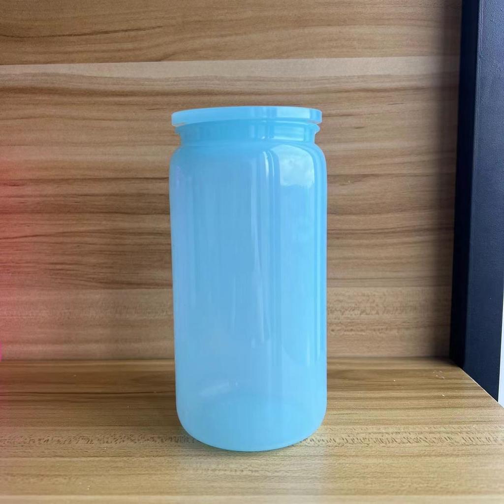 Summer Plastic Straw Cup Solid Color Crushed Ice Cup Student Single-layer Plastic Straw Cup Small Fresh Straw Cover