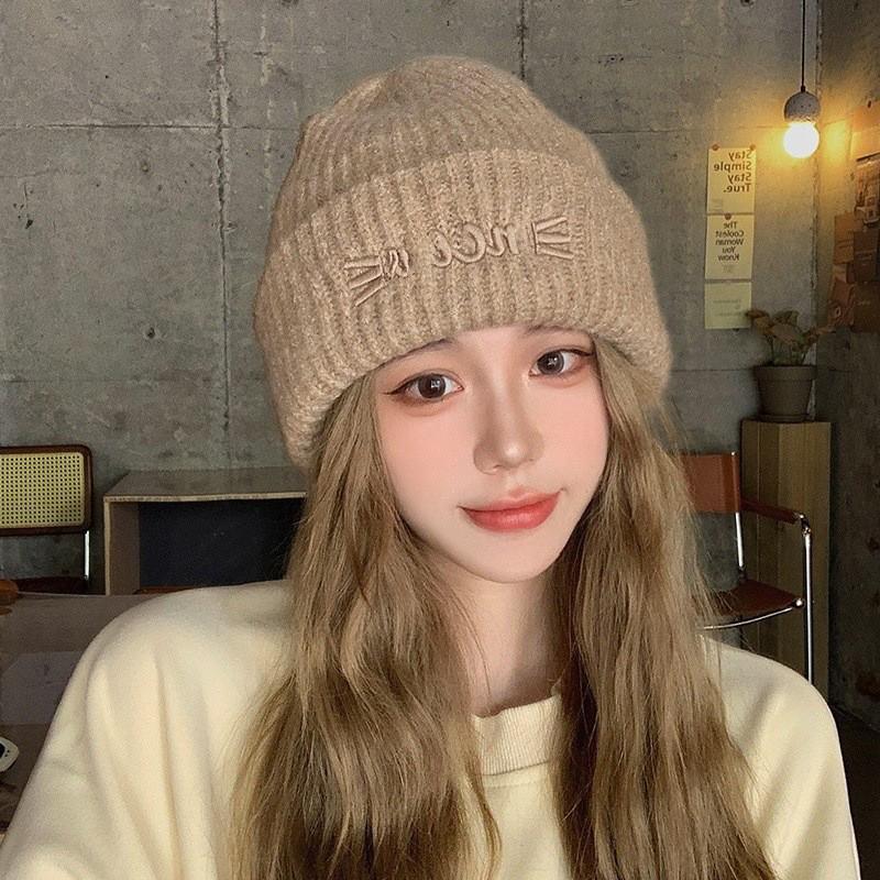 Autumn And Winter Pile Hat Fashion Wool Knitted Hat Loose Large Head Circumference Show Face Small Versatile Casual Cold Hat