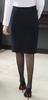 Syvent Black Office Plus Office Tight Suit Solid Business Pencil Skirt with Slit Women's Skirt, Size, Skirt, Skirt, Color,