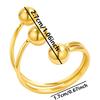 Personality Minimalism Open Adjustable Beads Ring Waterproof Stainless Steel Rings For Women Men Accessories Finger Jewelry Gift