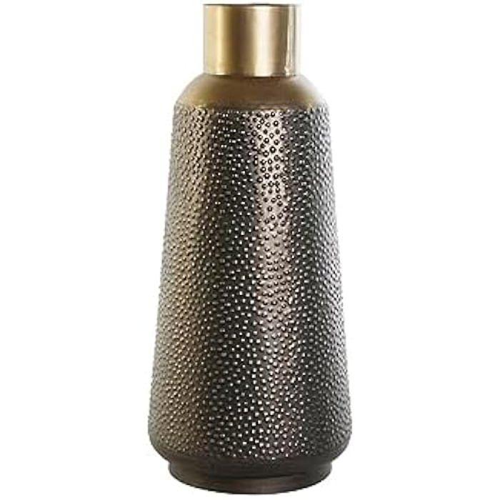 Vase - DKD Home Decor - Standard - Gris Et Doré - 25 X 25 X 56,5 Cm - Métal