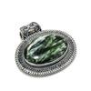 Natural Seraphinite Gemstone Silver Pendant In 925 Sterling Silver- Handmade Design, Everyday Wear Jewelry, Antique Pendant Gifts For Her