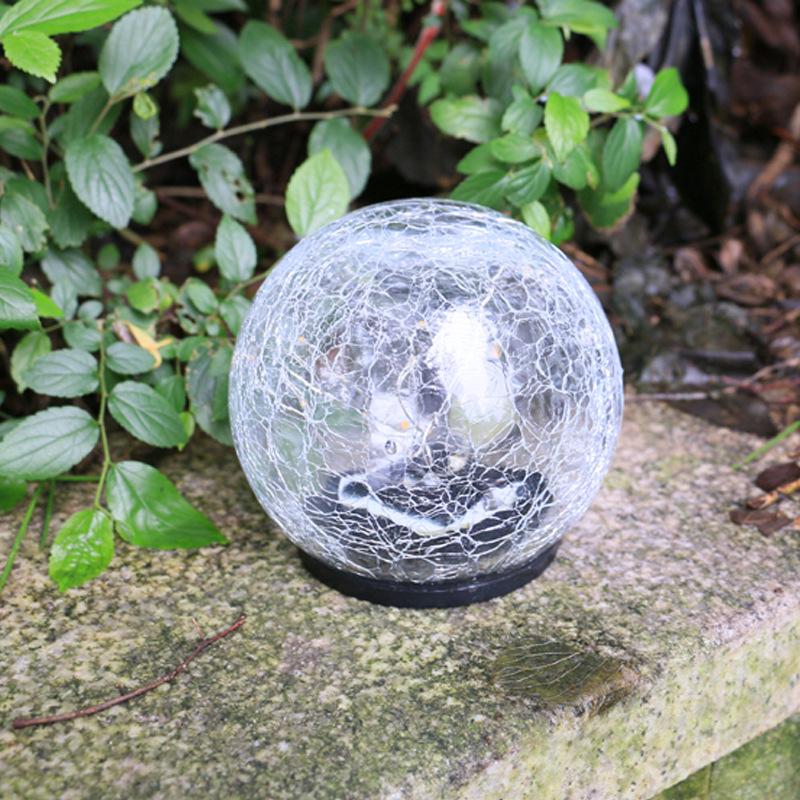 Silicone Sealed Outdoor Solar Crackle Lawn and Patio Light